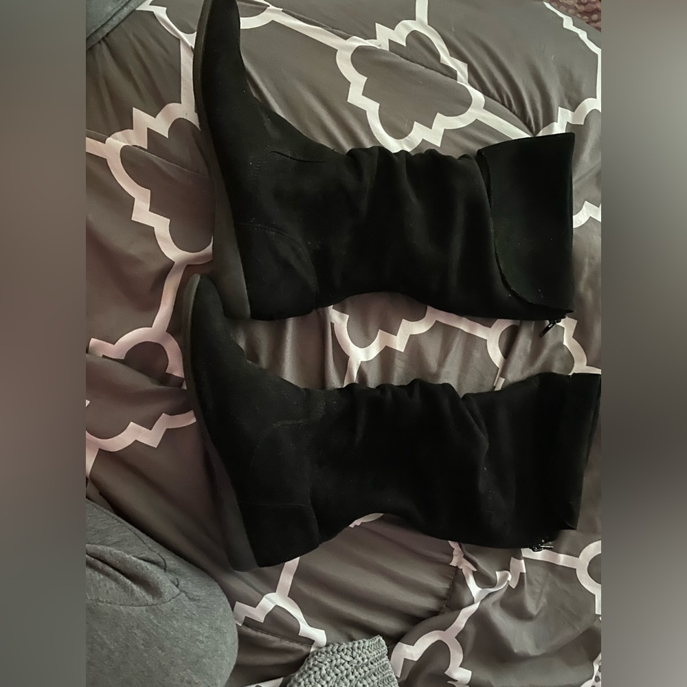 Black boots from shoe department